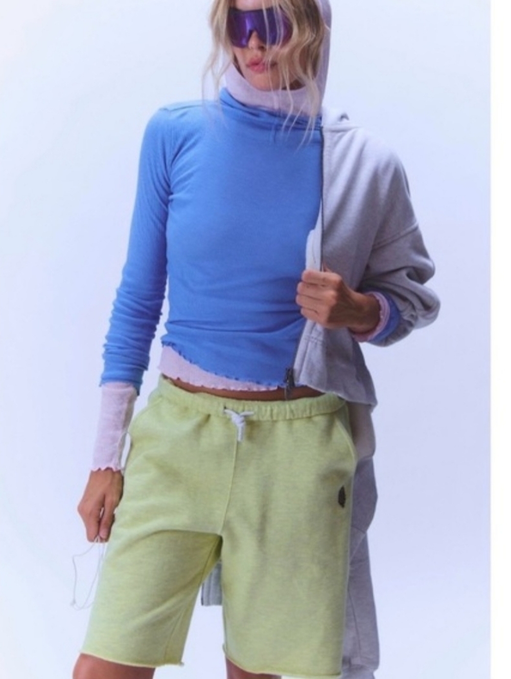 Free People Breathe Easy Long Sleeve in Riviera Blue